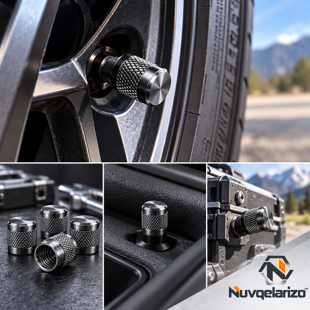 Nuvqelarizo™ ValveSeal Tire Valve Caps, 4-Pack — application view