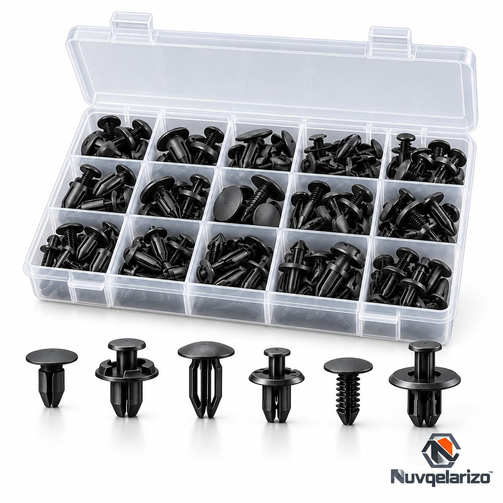 Nuvqelarizo™ PanelLock Trim Retainer Clip Assortment — application view