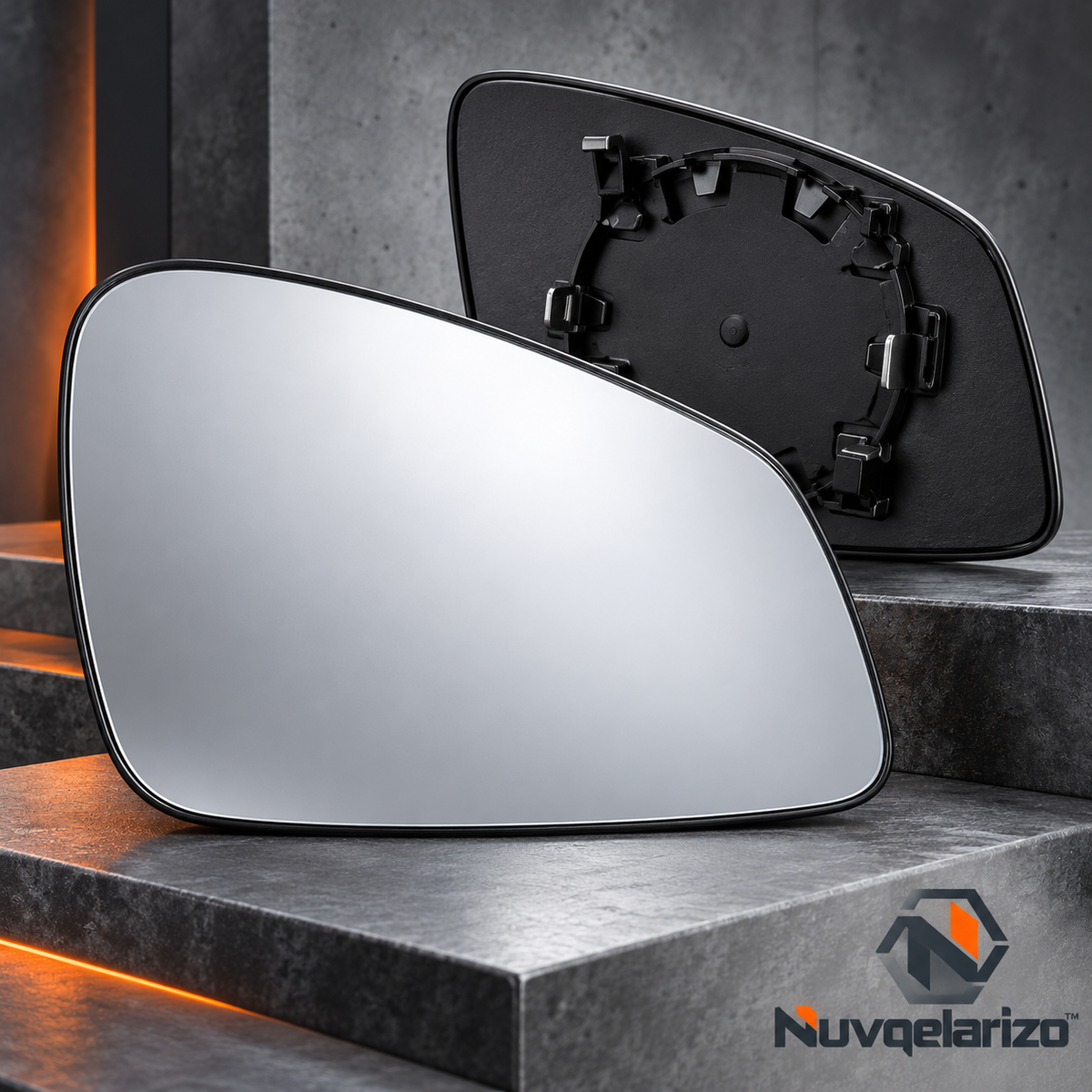 Nuvqelarizo™ RoadView Replacement Side Mirror Glass — front view
